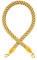Absperrkordel -Premium- mit Karabinern (Ø36 mm) - Absperrseil mit Schnappenden (1.5 m, Beige/Messing)
