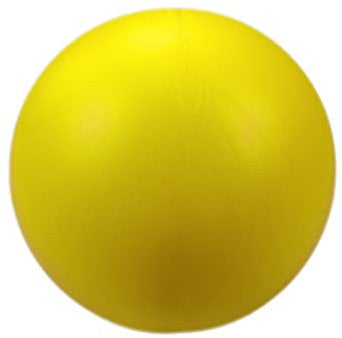 norrun Treibball für Hunde Pferde und Ferkel ungefähr ø 19 cm aus Hartplastik Hundeball Antistreßball (gelb)