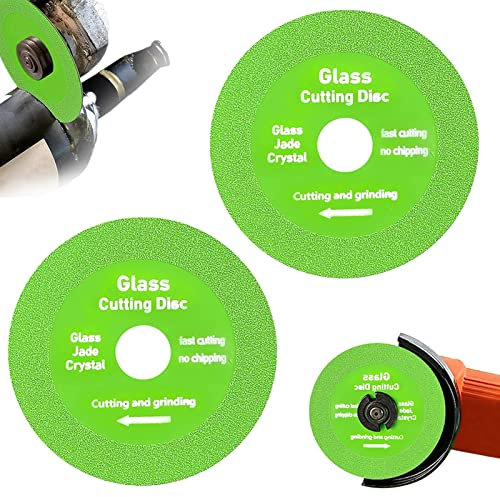 2Pcs Disco da Taglio per Vetro,100 mm x 15 mm lama per sega sottile Glass Cutting Disco da taglio Glass Cut off Wheel ruota di taglio del vetro,per ceramica,vetro,piastrelle