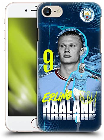 Head Case Designs Offizielle Manchester City Man City FC Erling Haaland 2022/23 Erstes Team Harte Rueckseiten Handyhülle Hülle Huelle kompatibel mit Apple iPhone 7/8 / SE 2020 & 2022