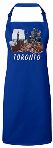 Fabulous Premium-Küchenschürze Blau Toronto Vintage Collage Reisen Kanada Postkarte