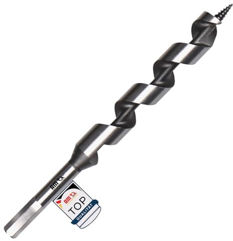 AM-Zerspanungstechnik Schlangenbohrer 10mm - 230mm | Holzbohrer lang | Lewis Spiralbohrer (Ø10 x 230mm)