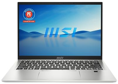 MSI Prestige 14 Evo Laptop: Intel Core i7-13700H, Intel Iris Xe, 14 FHD+ Display, 32GB DDR5, 512GB NVMe SSD, WiFi 6E, Thunderbolt 4, Win 11 Home: Urban Silver B13M-498US