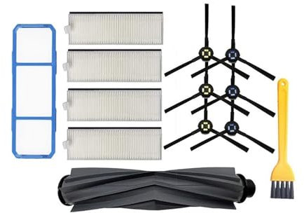ZeAda Robot Vacuum Cleaner Main Brush Side Brush HEPA Filter Parts Replacement,Compatible For Silvercrest SSR1 SSRA1,Compatible For ILife A9S A9 A7