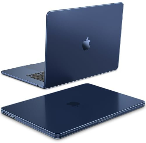 Fintie Hülle Kompatibel mit MacBook Air 15 Zoll M4 M3 M2 A3241 A3114 A2941 (2025-2023), [100% Entspricht der Offiziellen Farbe] Premium Ultradünne Matte Hartschale Schutzhülle Case, Mitternacht