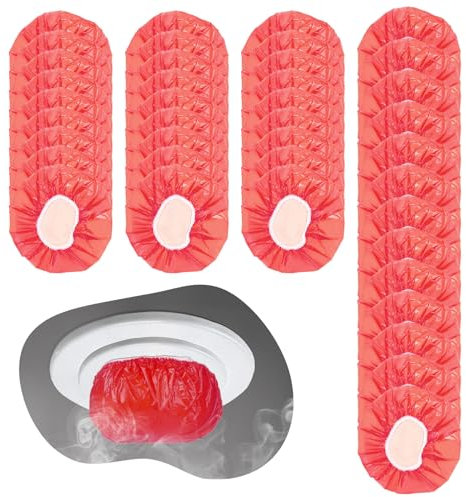 40 Stück Rauchmelder Abdeckung Wiederverwendbare Rauchmelderabdeckung Kunststoff Feueralarm Staubschutz für Zuhause Küche Kochen Backen, Rot