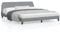 ZEYUAN Bettgestell mit Kopfteil Hellgrau 180x200 cm Stoff, Bett, Bed Frame, Familienbett, Bettrahmen, Bett Gestell, Bett Rahmengestell, Schlafzimmer Bett - 373225