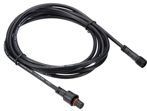 PATIKIL 6.56Ft 3 Pin Extension Cable Wire, 22AWG Waterproof IP67 Connector with Male and Female at Both Ends for LED Strips, Black