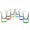 Eidoct Coloured Shot Glasses Set of 6 - 35ml Heavy Base Barware Set for Vodka, Tequila, Whisky Shots