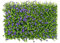 Ejoyous Künstliche Pflanzenwand Buchsbaumplatten Wand-Sichtschutz Künstlicher Hecken-Grünzaun mit Blumen Pflanzenmatten für Garten, Hofdekoration 40 x 60 cm (Lila Gürtelblume Eukaly)