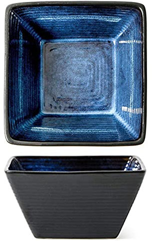 CCKUHN Set da tavola in Ceramica Tradizionale, Set da tavola Vintage Quadrato con 8 Piatti, 4 Ciotole e 4 Tazze, Combinazione Completa di Porcellana, Servizio