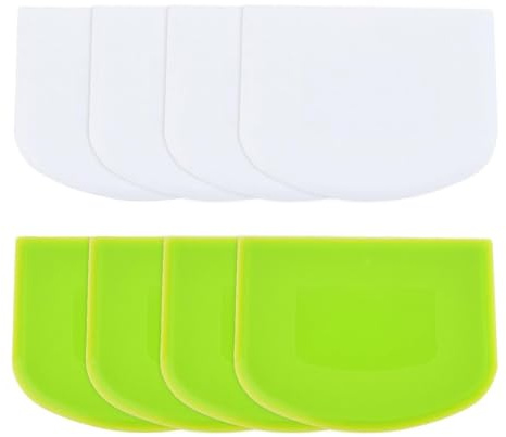 8PCS Dough Scraper Set Pizza Cutters - Food-Grade Plastic, Non-Stick & Flexible Dough Cutters for Pizza, Pastry, Bread Baking & Cake Decorating，Plastic Dough Scraper，Bench Scraper Kitchen