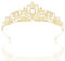 Tiara Kristallkrone mit Strasskamm Silber Strass Tiara Hochzeit Tiara Hochzeit Braut Strass Krone für Geburtstags Hochzeit Abschlussball Prinzessinnenpartys (Golden)
