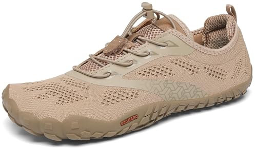 SAGUARO Hombre Mujer Zapatillas Barefoot Minimalistas Calzado de Training Ligeras Cmodas para Caminar Senderismo Ciclismo Trail Running Trekking Playa Agua, Marrón Sepia, 36 EU