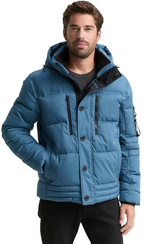 TOM TAILOR Herren 1046971 Pufferjacke mit abnehmbarer Kapuze