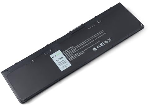 BATTREVO VFV59 52WH Batteria per computer portatile ad alta capacità per Dell Latitude 12 7000 E7240 E7250 Ultrabook WD52H GVD76 KWFFN J31N7 F3G33 HJ8KP W57CV WG6RP 9C26T J31N7 NCVF0 YDN87 HJ8KP JN0J1