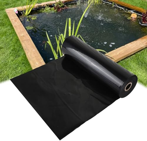 Strapazierfähige Teichfolie, 4 x 8 m, wasserdicht, für Fischteich, Springbrunnen, Bachläufe, Wildtiere, Wasserfall, flexibel und undurchlässig, Gartenteichmembran