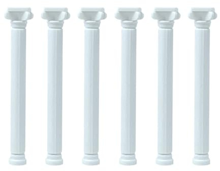 Milageto 6 Stücke Mini Römische Säulen Klassische griechische Statuen Vintage Architektonische Skulptur dekorative griechische Säulen für Hochzeitsdekoration, 6cm