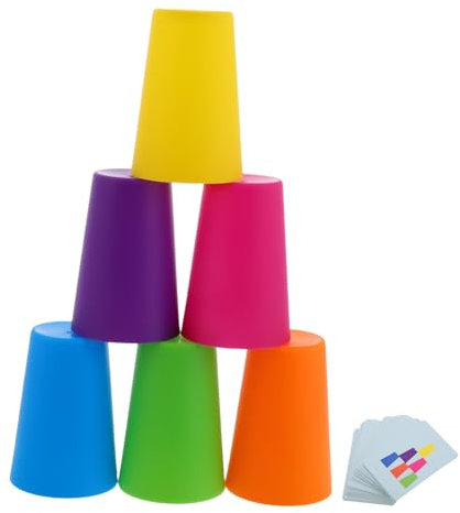 BESTonZON 1 Set Becherspiel Kleinkindspielzeug Becher Stapeln Stapel Und Zählbecher Stapelbar Kinderbecher Stapelbecher Stapelbar Becher Montessori Stapelbecher Stapelbecher Babyspielzeug