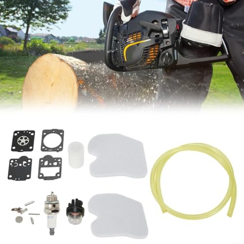 Sileduove Kit de montage pour carburateur avec conduite de carburant pour tronçonneuses McCulloch CS340/CS380