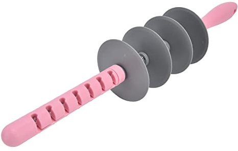 Verstellbarer Klingen Rollstift Multifunktionaler Teigrollen professionelles Backwerkzeug für Küchenrestaurant Gray Pink Plastik aus Edelstahl 257G