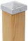 2x Pfostenkappe Pyramide 141 x 141 mm Stahl feuerverzinkt (2)
