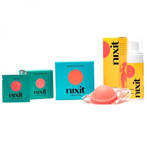 Nixit Menstrual Disc Starter Kit, Medical Grade Silicone, with Cleaning Essentials and Wipes