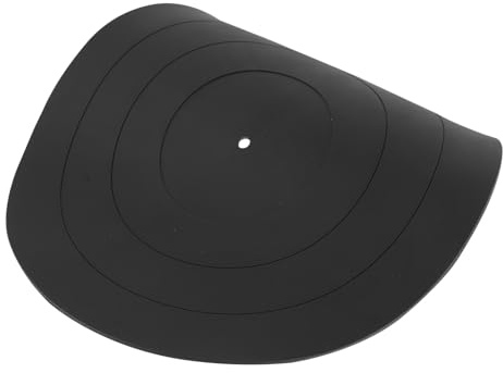 Vinyl Schallplattenpad 12 Zoll aus Silikon für Plattenspieler Schwarz | 1 Stück, 3mm Stärke, Rutschhemmend und Schützend, Passend für Vinyl und Schallplatte
