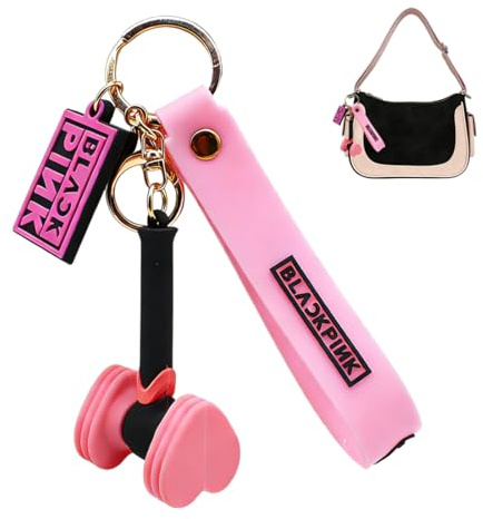 Ozmw Blackpink Kpop Lightstick Porte-clés,Blackpink Article,Porte-clés Lightstick BP,Accessoire de Concert et Fans,Pour Clés et Sac à Dos,Cadeau pour Fans de Blackpink,JISOO JENNIE ROSÉ LISA