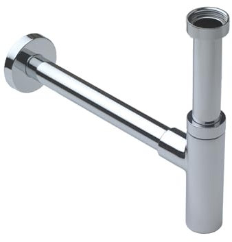 Ramon Soler - Sifón de Lavabo Visto Cromado, Diseño Moderno para Baños, Acabado Brillante, Instalación Fácil, Compatible con Lavabos Estándar, Alta Durabilidad, 32 mm Diámetro