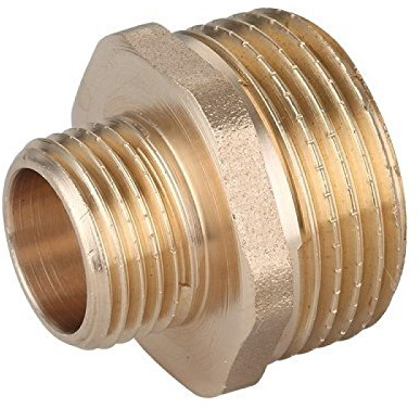 1 x 1/2in BSP Male Thread Pipe Reducer Nipple Brass Fittings Couplings