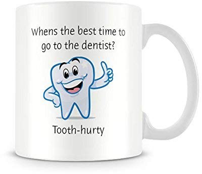 Behind The Glass - Dentist Time.? - Printed Funny Mug - Great Gift/Present Idea, Ceramic, 11fl.oz.