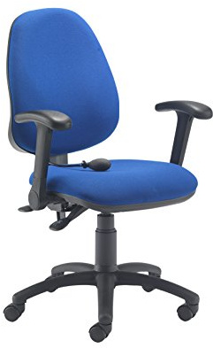 Office Hippo Desk Chair, Ergonomic Home & Office Chair With Adjustable Seat, Back, Flip Up Arms & Lumbar Pump For Comfort & Support, Computer Chair For Daily Use - Royal Blue