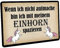 Crealuxe Fussmatte – “ Wenn ich Nicht aufmache Bin ich mit Meinem Einhorn spazieren “ - 60x40 cm - Gummi Rückseite/rutschfest - Filzoberfläche - Bedruckte Türmatte - Innenmatte - Schmutzmatte