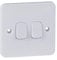 Schneider Electric - Lisse White Moulded, Double 2 Way Light Switch, 10AX, GGBL1022, White, Pack of 10
