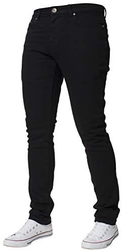 Kruze Designer Mens Skinny Fit Jeans Stretch Slim Denim Pants All Waist Leg Size