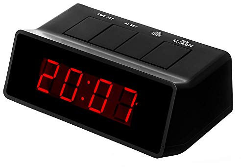 Timegyro 110 db Extra lauter digitaler LED-Wecker Batteriebetrieben für schwere Schläfer, AA-Batteriestrom/nur betrieben