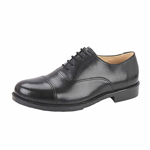 Grafters Oxford Laced Cadet Shoe - Men's Leather, Black, Size 7 UK