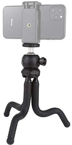 PULUZ Flexibles Kamerastativ, Mini Octopus Flexible Stativhalterung mit Kugelkopf für OPro/Action Cam/DSLR Canon Nikon Sony, Smartphone Größe: 24,6 x 4,7 cm