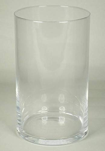 INNA-Glas Kerzenglas Roman, Zylinder - rund, klar, 25cm, Ø 15cm - Deko Glas - Windlichtglas