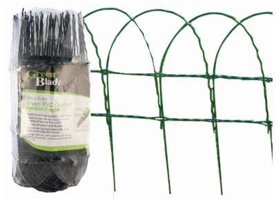 Garden Mile® Garden Log Roll Green Wire Border Fencing Edging Decorative Fencing Patio Waterproof Border Flowerbed Lawn Edging (40cm x 10m Green Wire)