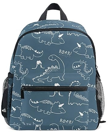 Junge Mädchen Kinderrucksack Kindergarten, Netter Dinosaurier Lässig Mini Backpack Büchertasche mit Brustgurt
