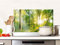 GRAZDesign Spritzschutz Küche Glas Wald, Lichtung, Bäume in Grün, Küchenrückwand Glas für Herd und Spüle, Rückwand Küche Glasplatte mit Motiv, 60x60cm