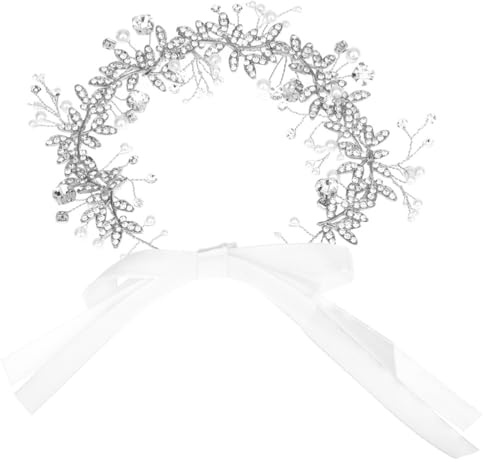 PRETYZOOM - Cinturón de cristal para novia con diamantes de imitación para vestido de novia de dama de honor y accesorios de apliques (plata)