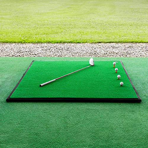 FORB Golf Driving Range Matte | 15mm Golf Kunstrasen – optionaler Gummiunterlage (Matte + Golfballschale)