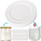 12 couvercles Pots à Yaourt compatible la fermière et les pots special-days - diamètre 70mm - capsule pour la recupération grand pot en verre du marché fabriqué en France (Lot de 12)