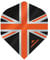 Mission Darts Alliance Flights | Extra Strong Premium UV Flights | Union Jack Standard Shape 150 Micron, Orange, 1 Set of 3 Flights (F3132)