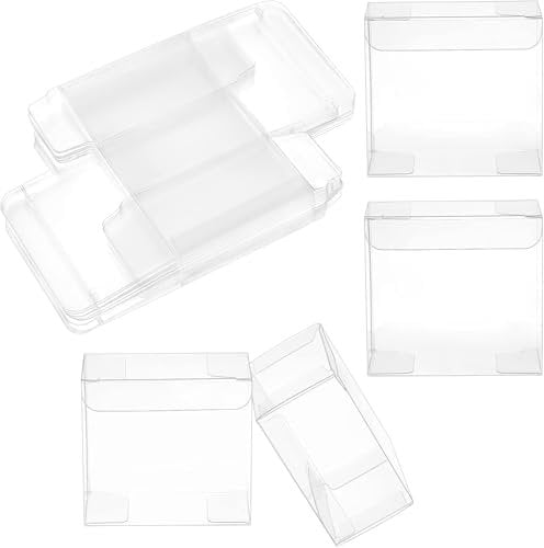 NBEADS 20 Stück Transparente Geschenkboxen, 7x6,6x3,7 cm, Wiederverwendbar Rechteckige Geschenkboxen für Weihnachten Hochzeit Party Ornamente Geschenke