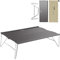 Tentock Tragbarer Camping Klapptisch mit Aluminium Tischplatte Falttisch Zusammenklappbar mit Tragetasche für Outdoor Picknick Angeln Strand(Hellgrau)