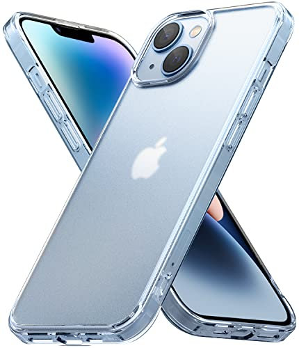 Ringke Fusion Matte Compatible with iPhone 14 Case, Translucent Hard PC Back Shockproof TPU Bumper Protective Phone Cover for iPhone 6.1-Inch (2022) - Matte Clear